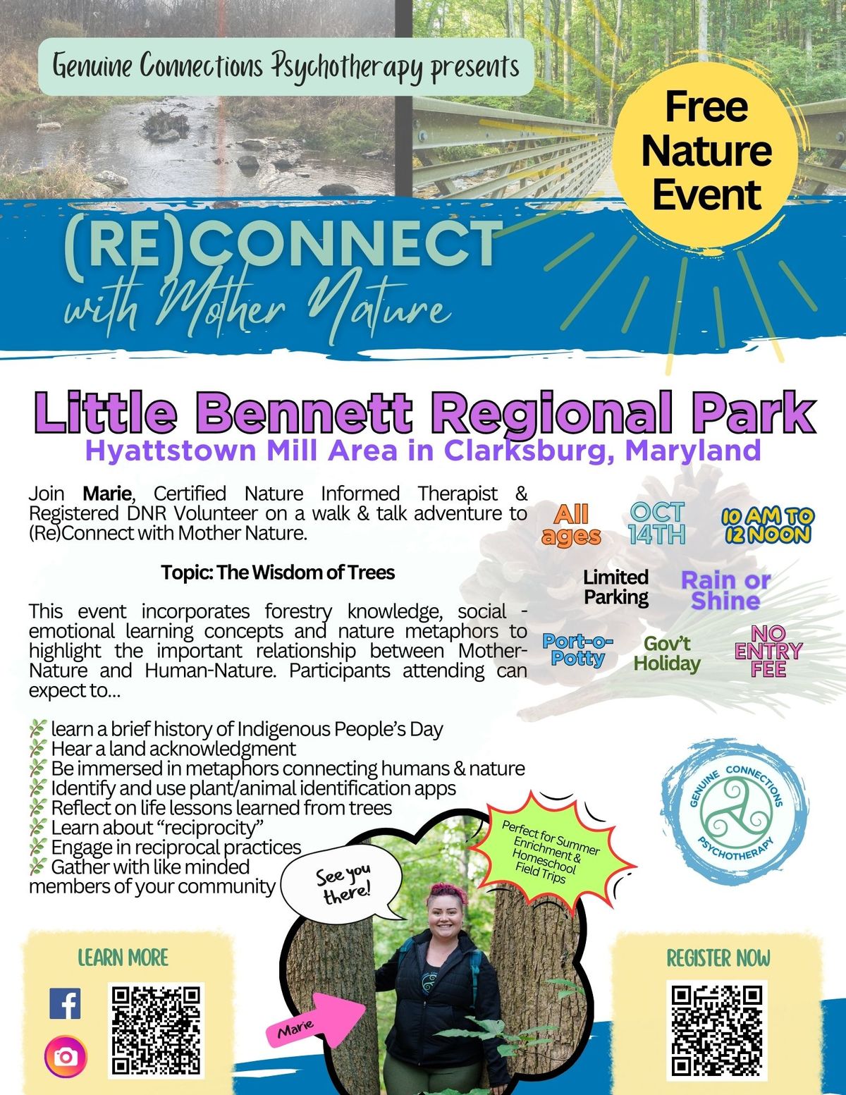 FREE Nature Event: The Wisdom of Trees, Indigenous People\u2019s Day at Little Bennett Regional Park