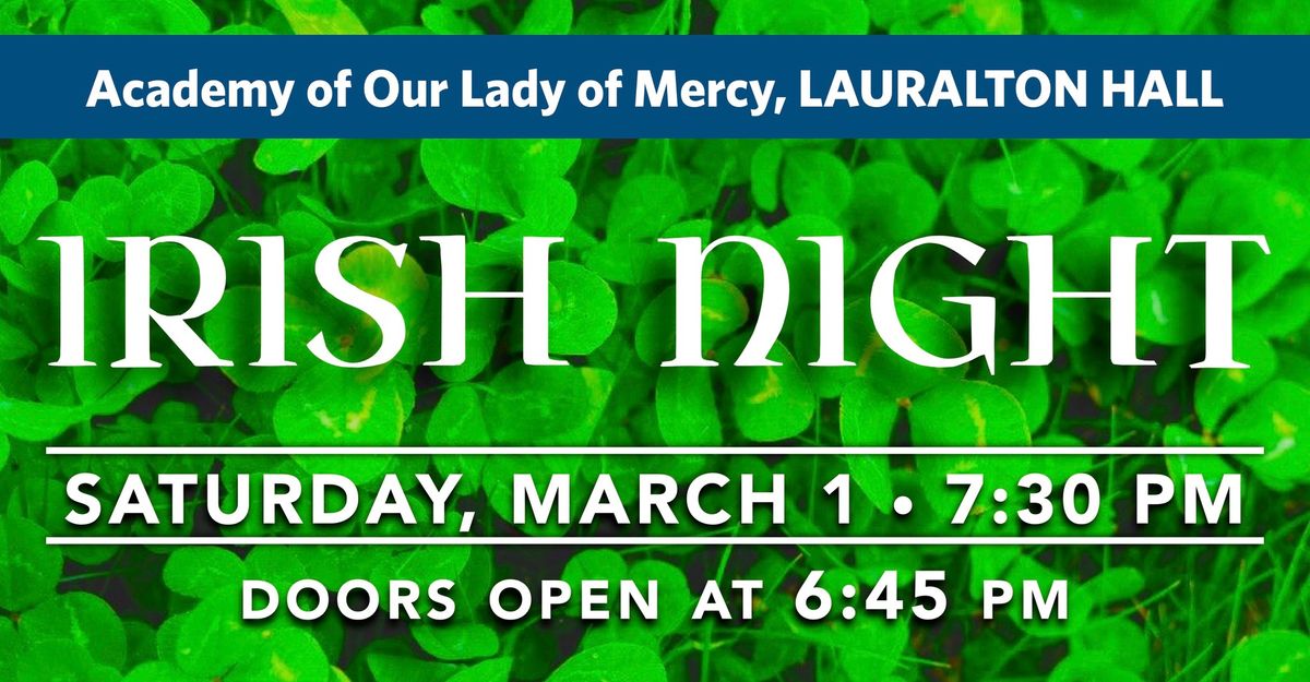 Lauralton Hall's Irish Night on March 1: Live Music, Dancing, and Good Cheer!