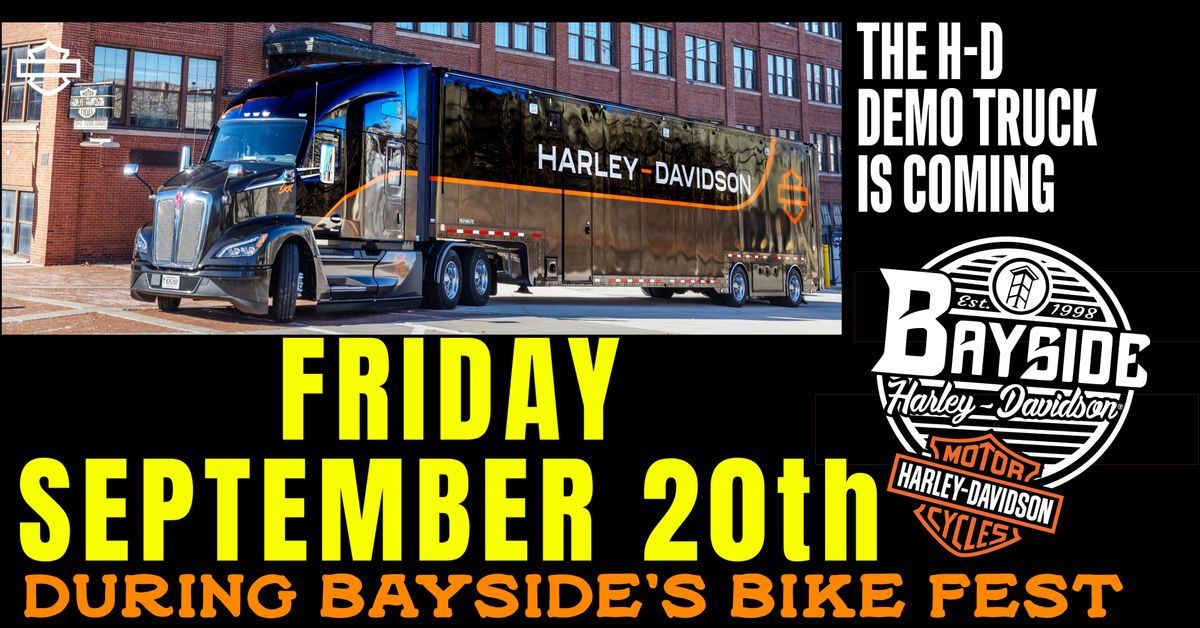 HARLEY-DAVIDSON DEMO TRUCK AT BAYSIDE'S BIKE FEST