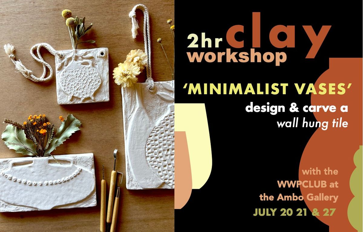  CLAY WORKSHOP -Make a decorative wall hung tile