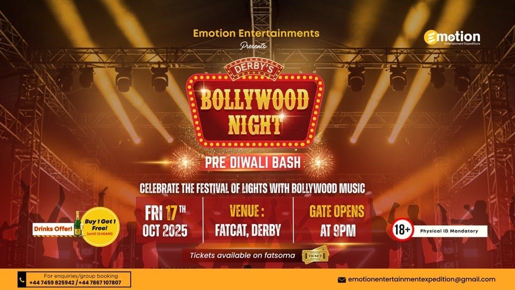 Derby\u2019s Diwali Bollywood Night \ud83c\udf89