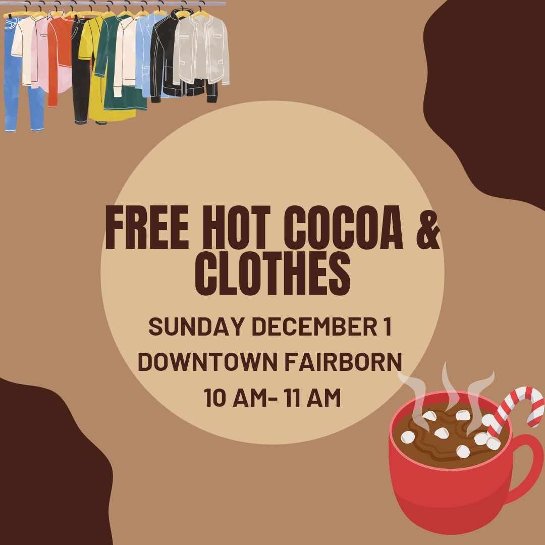 FREE Clothing& Hot Cocoa Give Away