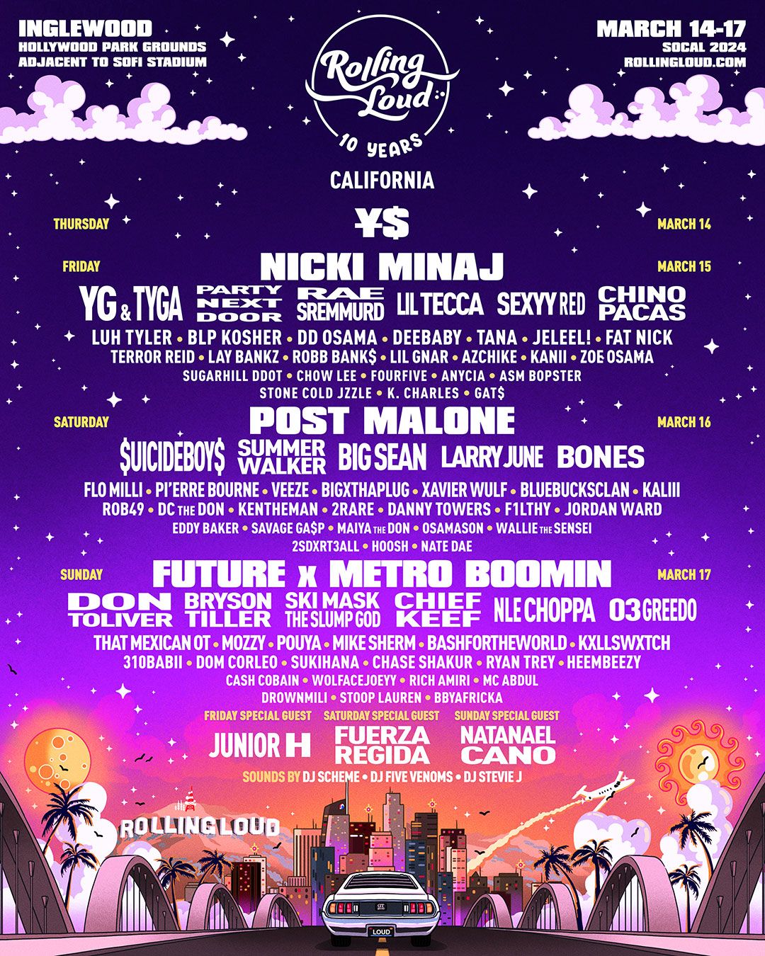 Rolling Loud Festival (Sunday Pass) (16+) with Playboi Carti, Lil Baby, Bryson Tiller, and more!