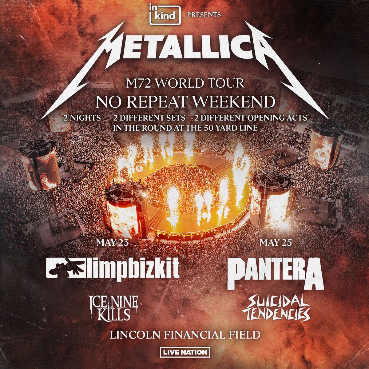 Metallica  Pantera  Suicidal Tendencies  Limp Bizkit & Ice Nine Kills - 2 Day Pass