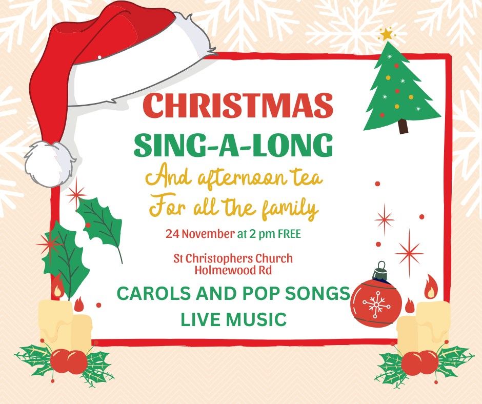 Christmas sing-a-long.  Pop songs and Carols.