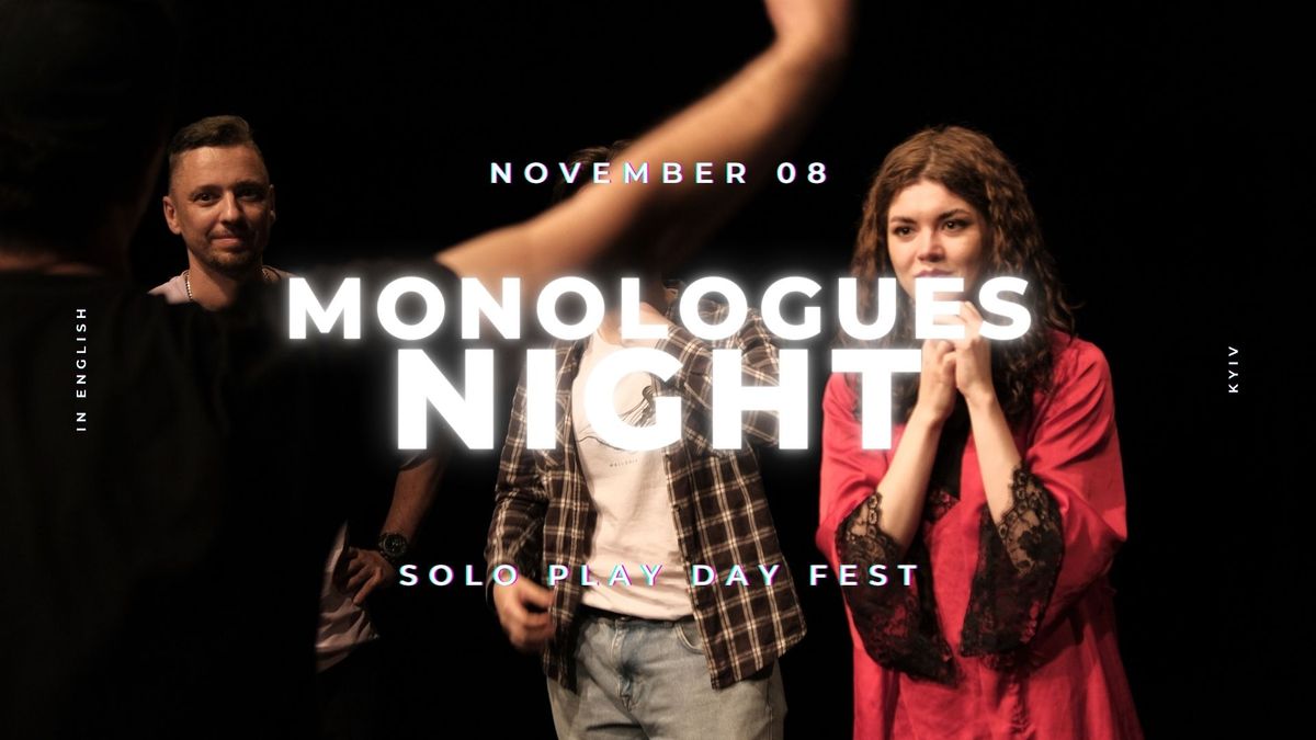 Monologues Night | SoloPlayDay Fest | Nov 08