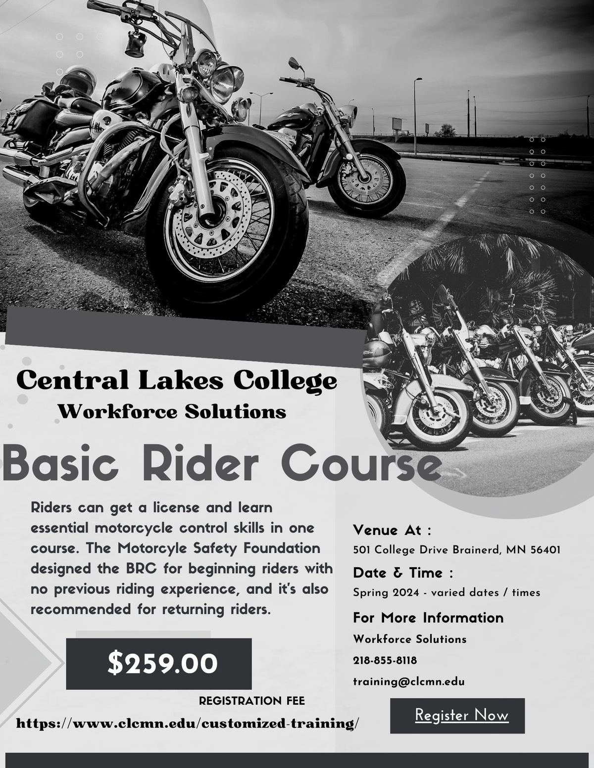 BRC - Motorcycle Safety Course at Central Lakes College