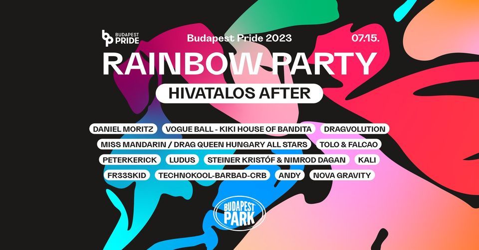 Budapest Pride RAINBOW PARTY 2023 - hivatalos afterparty