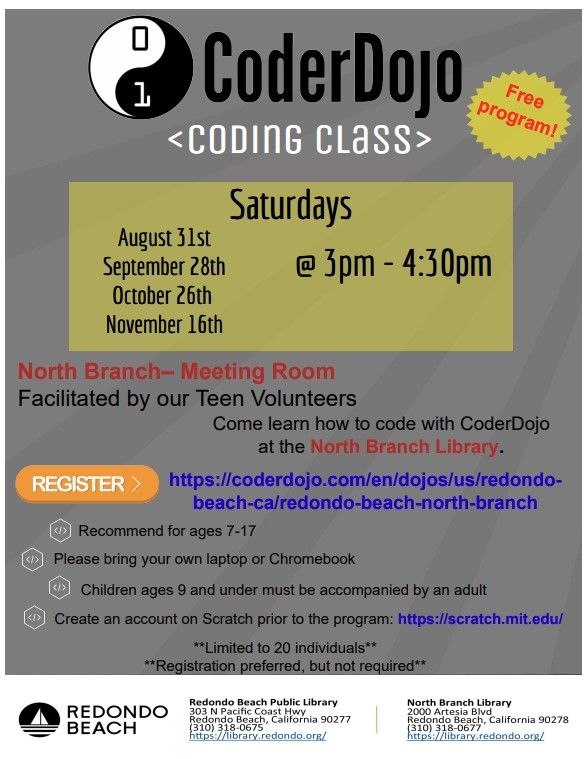 Coder Dojo at North Branch Library