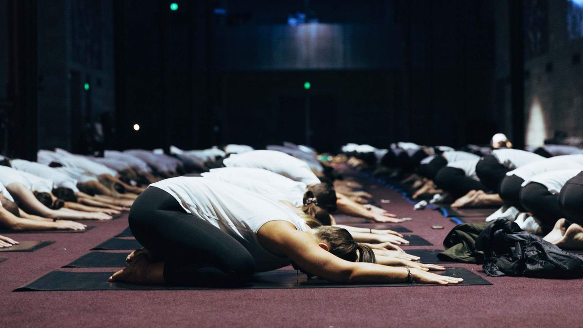 Morning yoga at NGV