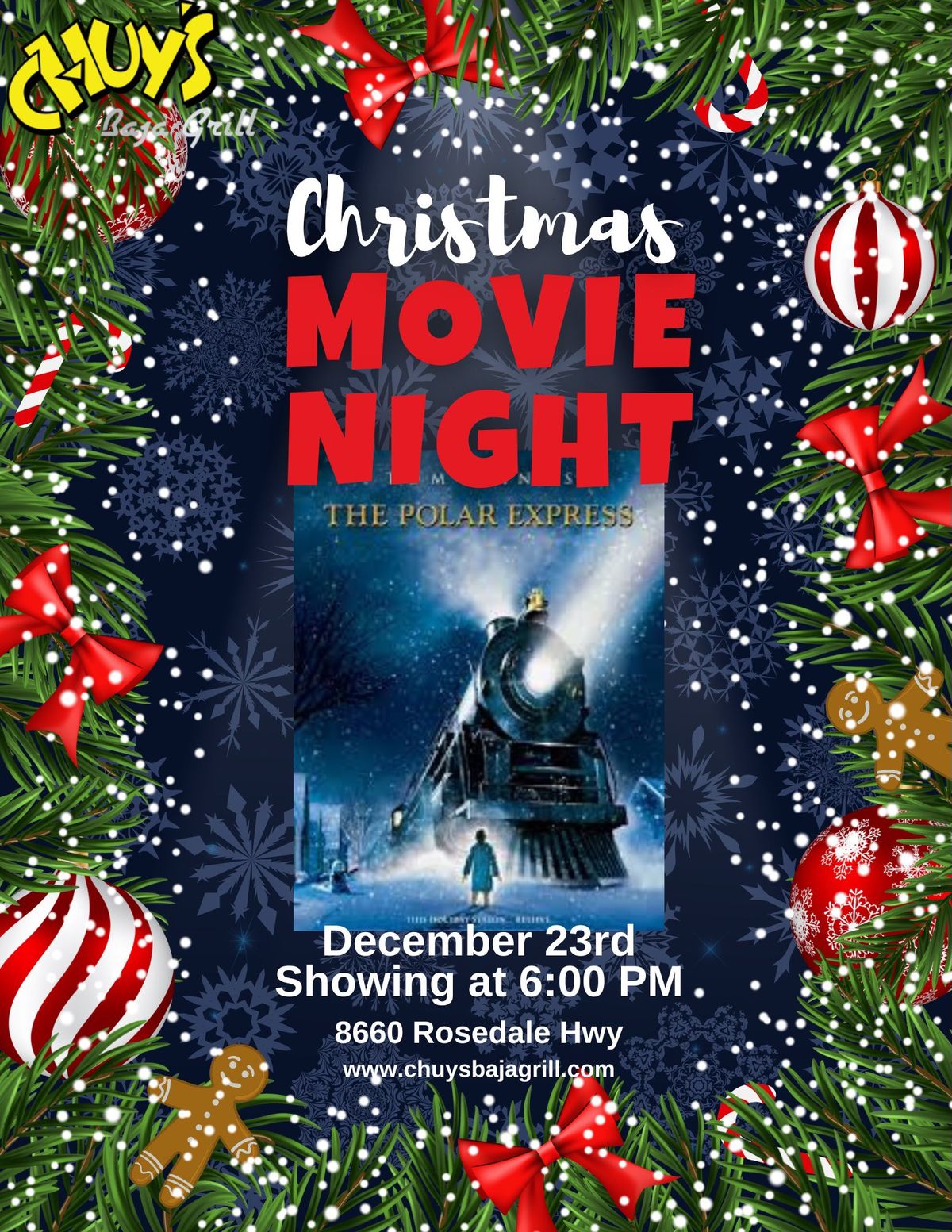 Chuy's Christmas Movie Night: The Polar Express