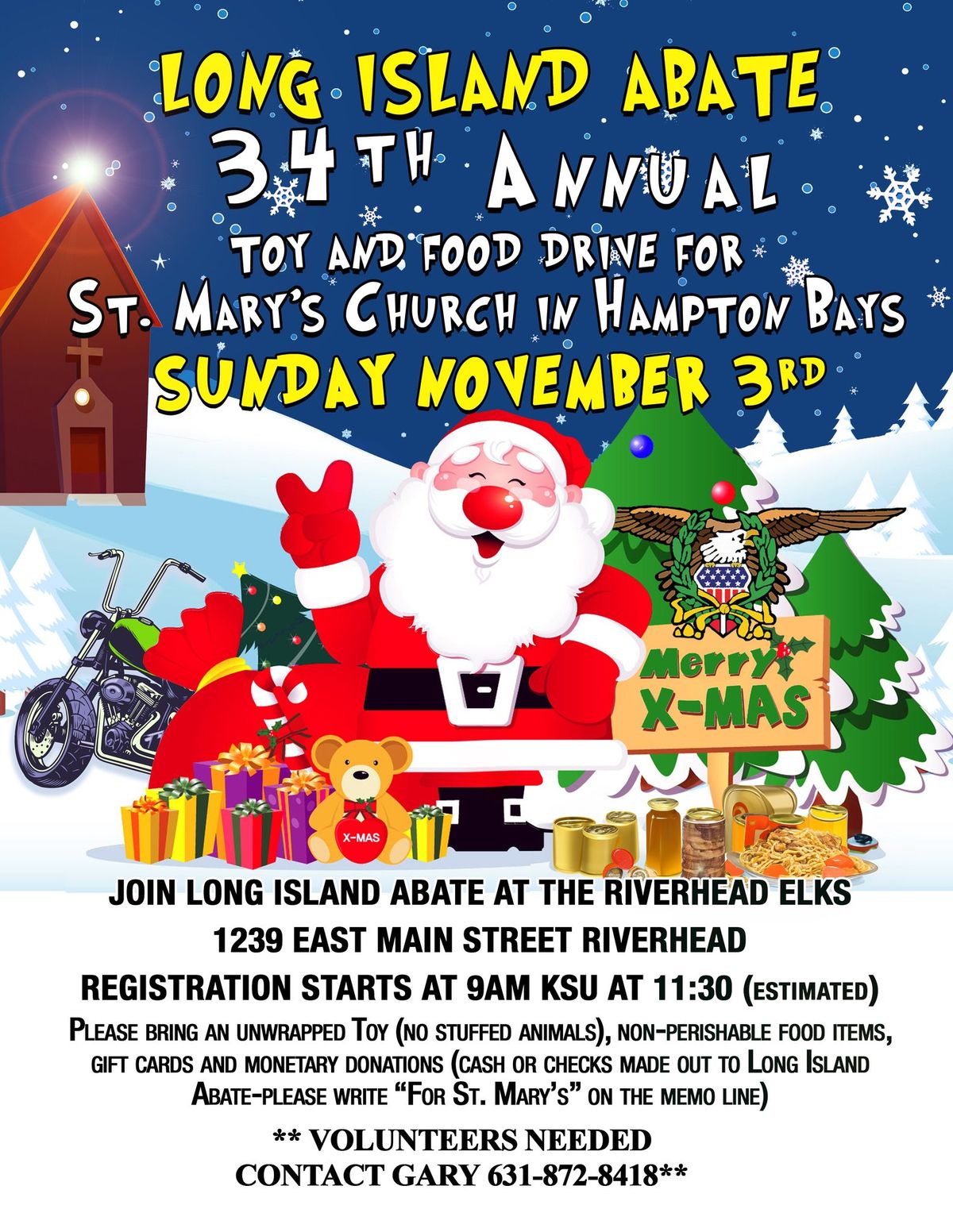 LI ABATE Toy Run & Food Drive to St. Mary's