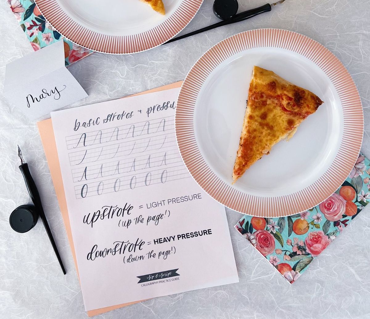 Modern Calligraphy for Beginners @ Minnie Olivia Pizzeria