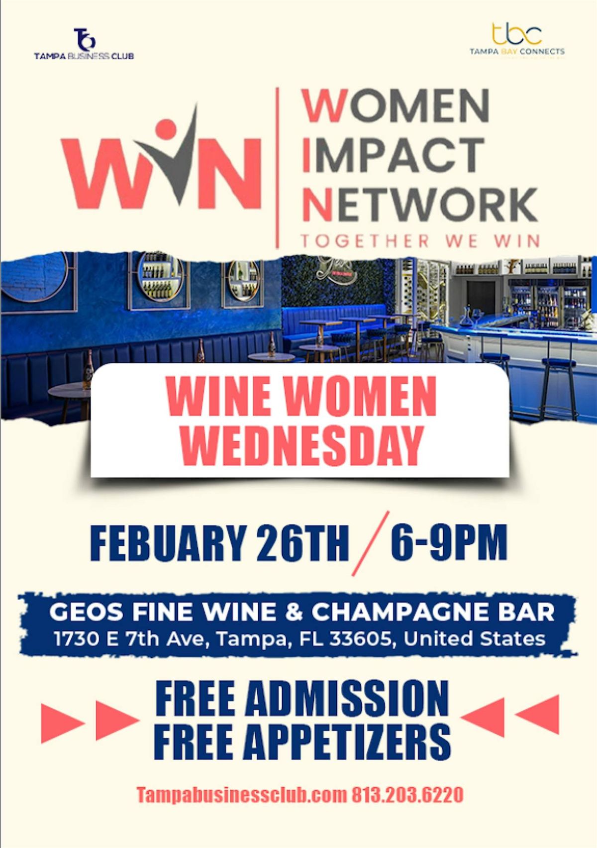 Wine Women Wednesday. 100+ Power Women.  Free Admission