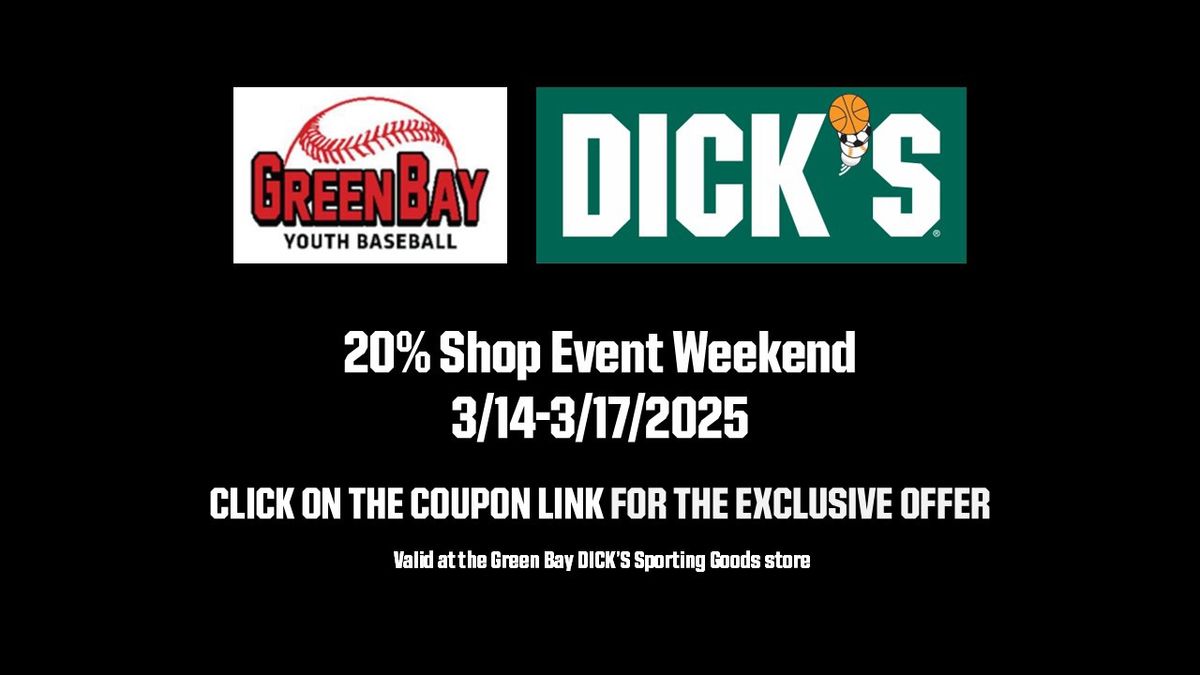 DICK\u2019S 20% Shop Event Weekend