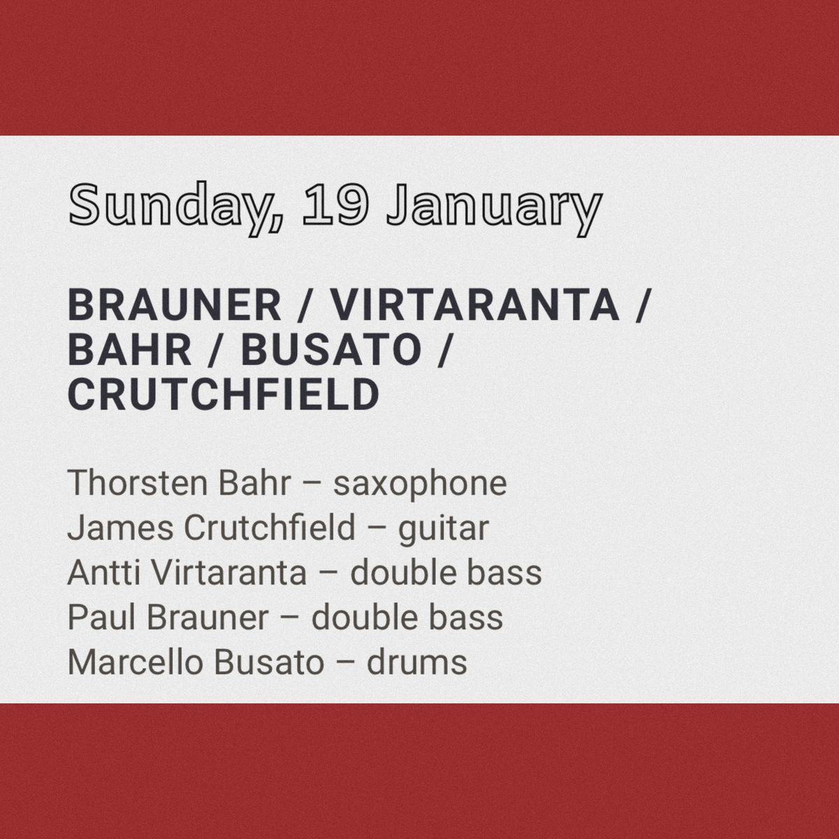 Brauner\/ Virtaranta\/ Bahr\/ Busato\/ Crutchfield