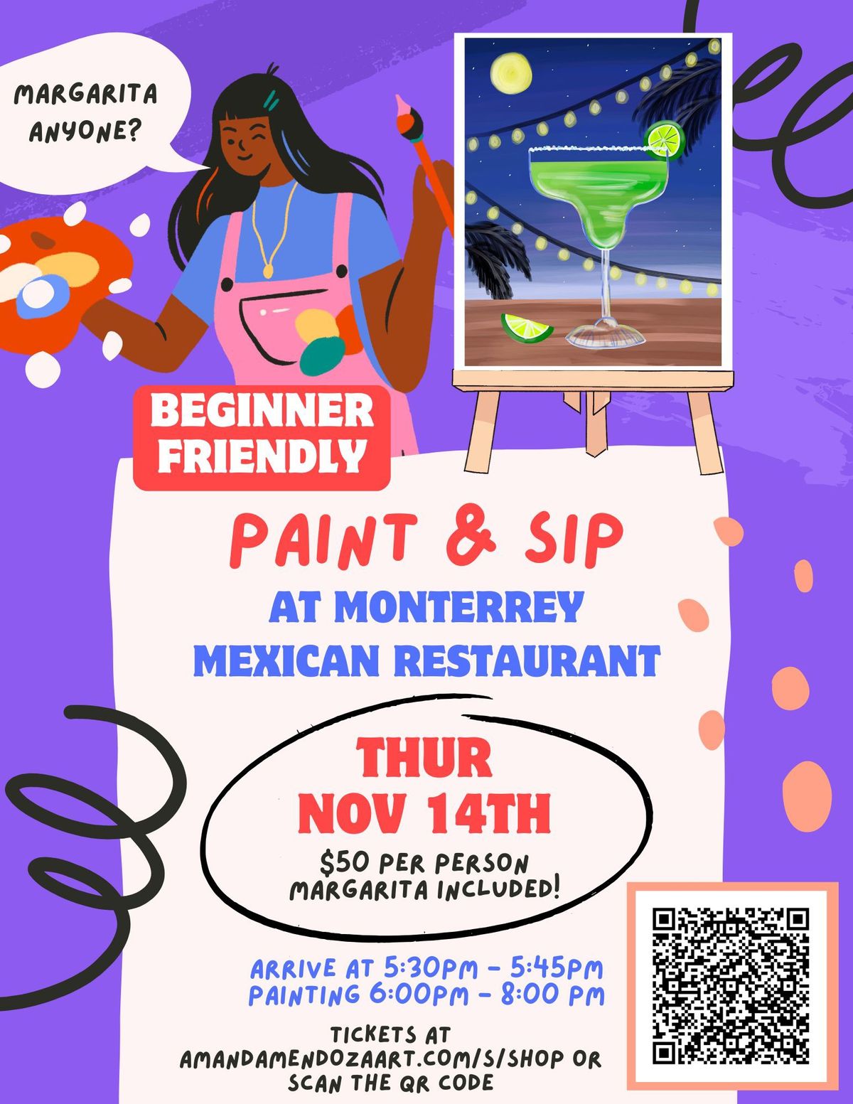 11\/14 Paint & Sip at Monterrey Mexican Restaurant