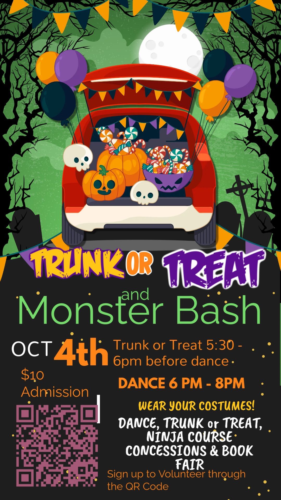 Monster Bash Dance and Trunk or Treat