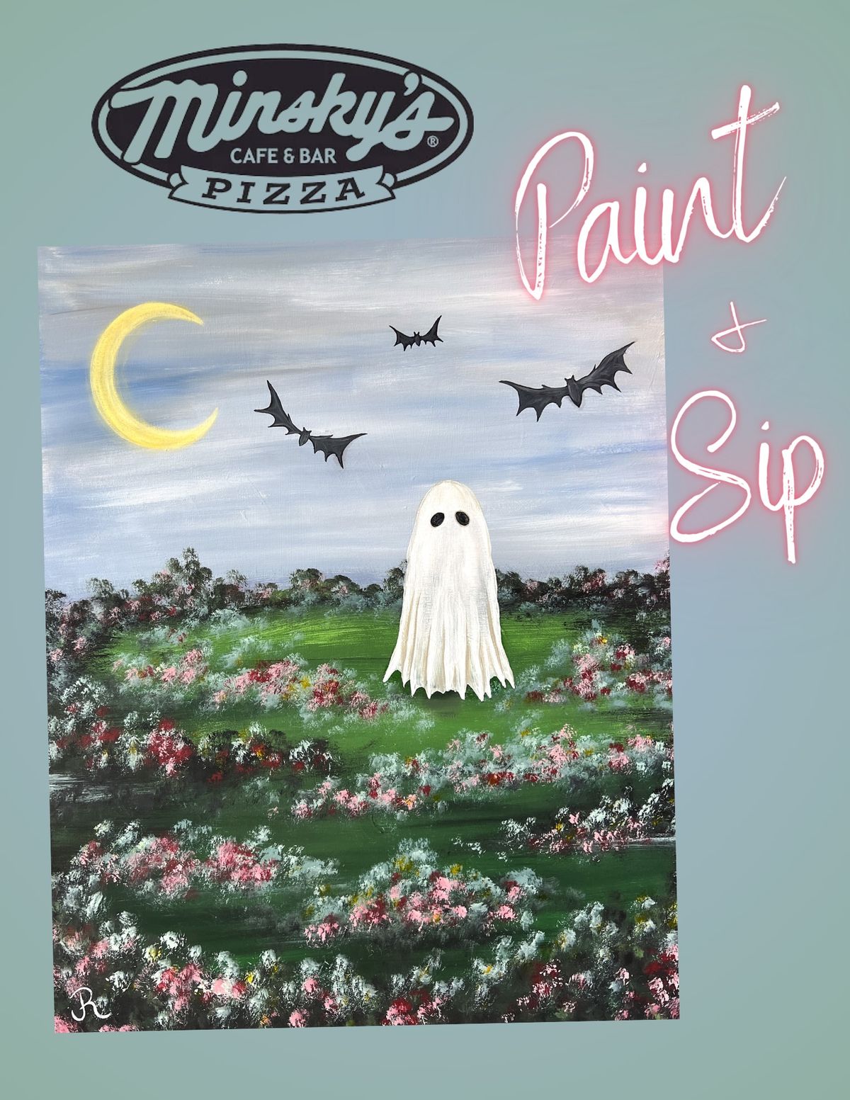 Halloween Paint & Sip at Minsky\u2019s Pizza!