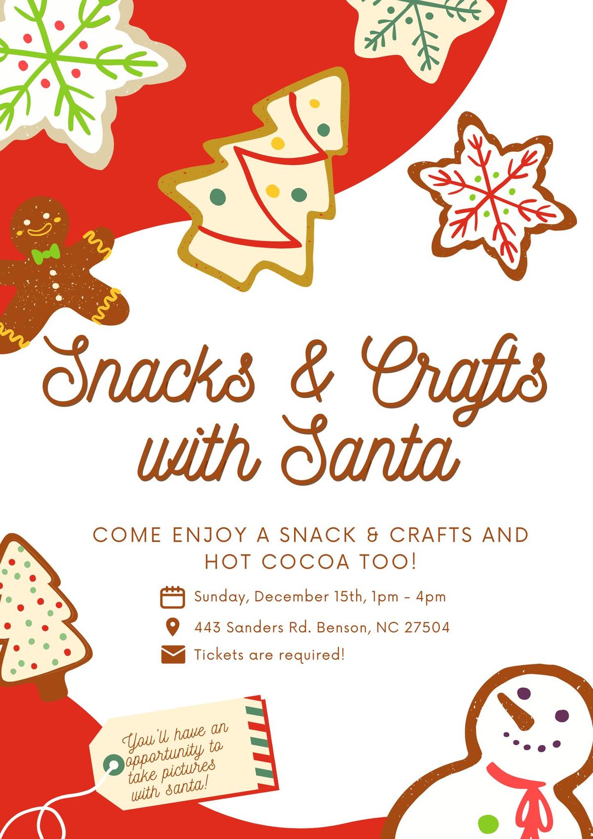 Snack and Crafts with Santa