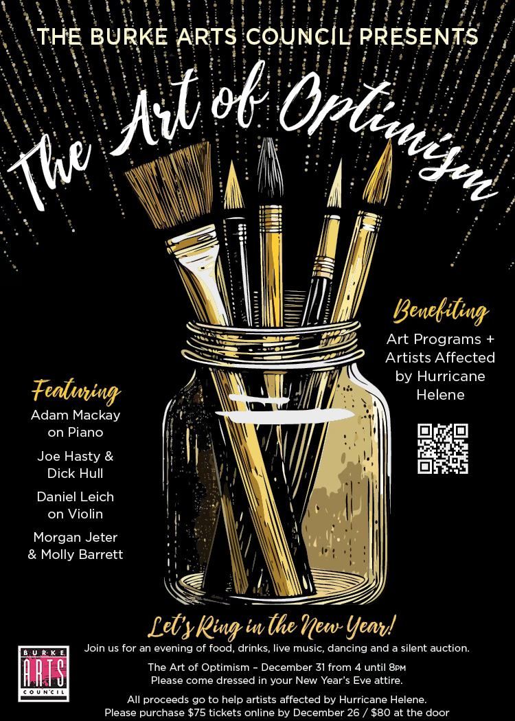 The Art of Optimism: A NYE Fundraiser Benefiting Art Programs & Artists Affected by Hurricane Helene