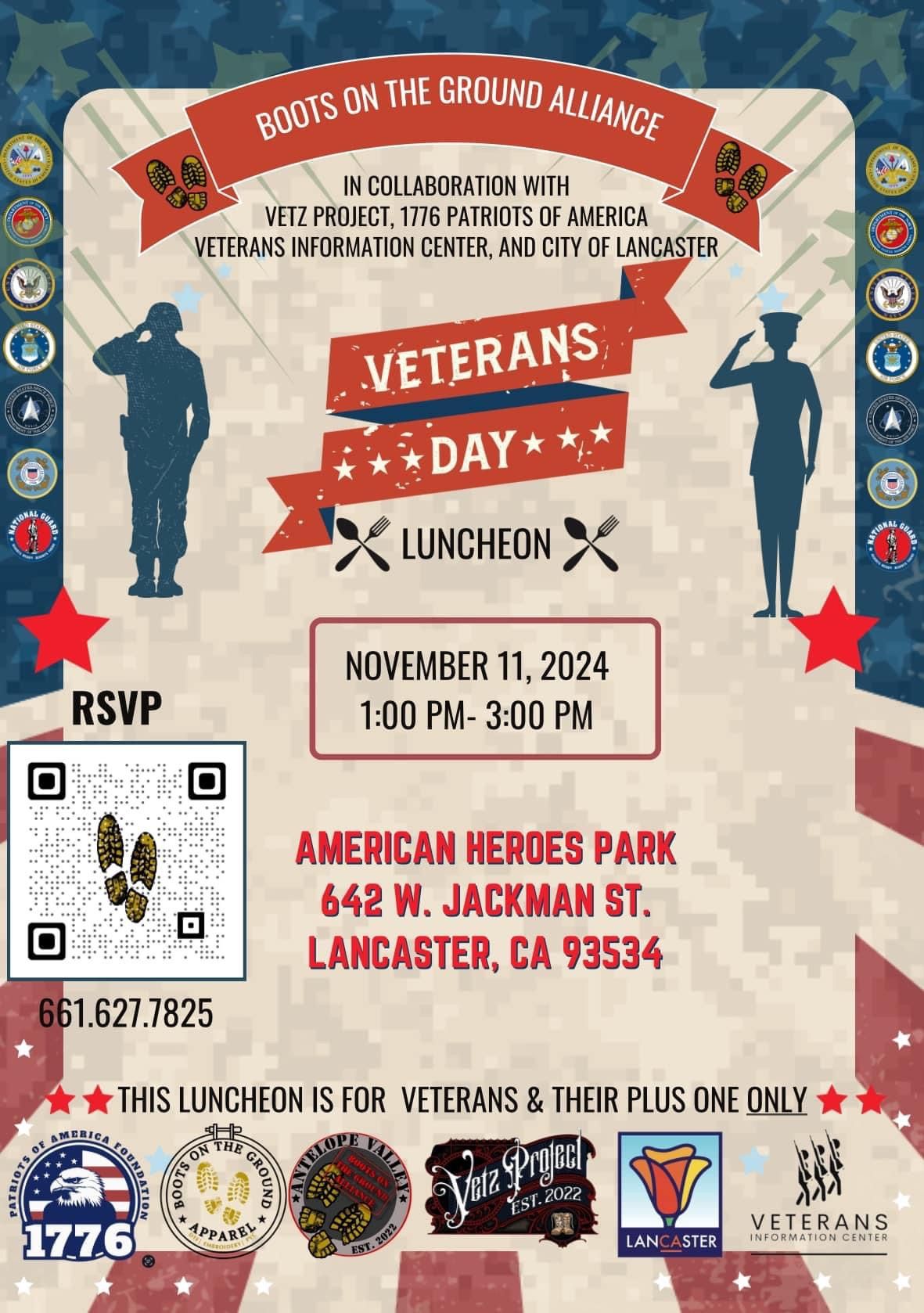 FREE Veterans Day Luncheon [MUST REGISTER ON EVENTBRITE]