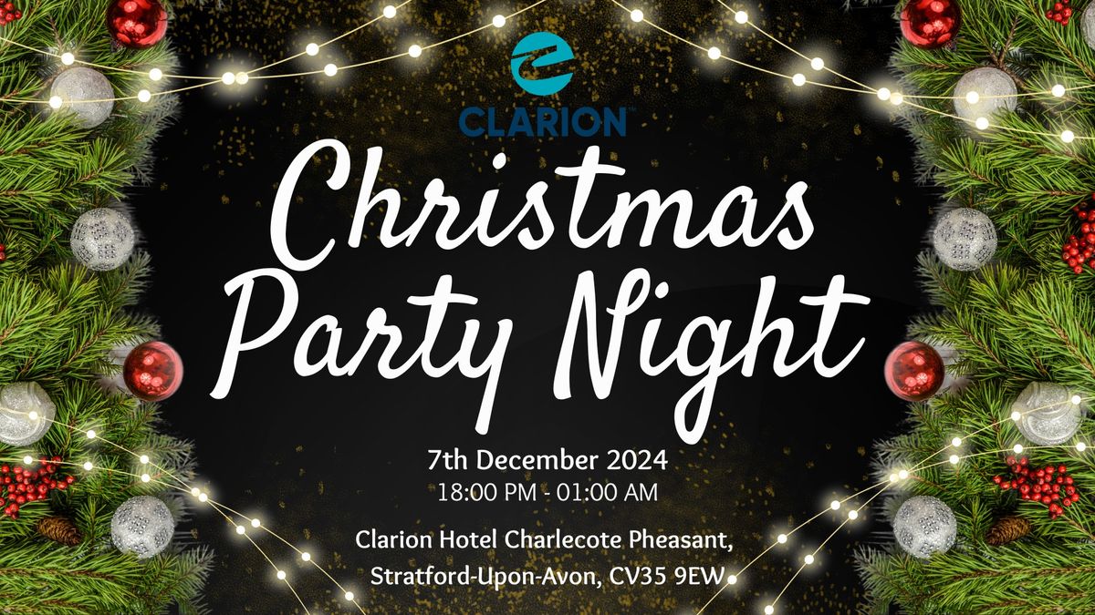 Christmas Party Night at Clarion Hotel Charelcote Pheasant 