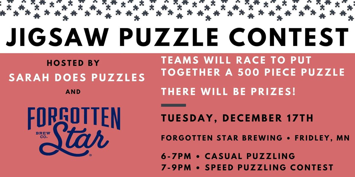 Special Team Jigsaw Puzzle Contest at Forgotten Star Brewing with Sarah Does Puzzles