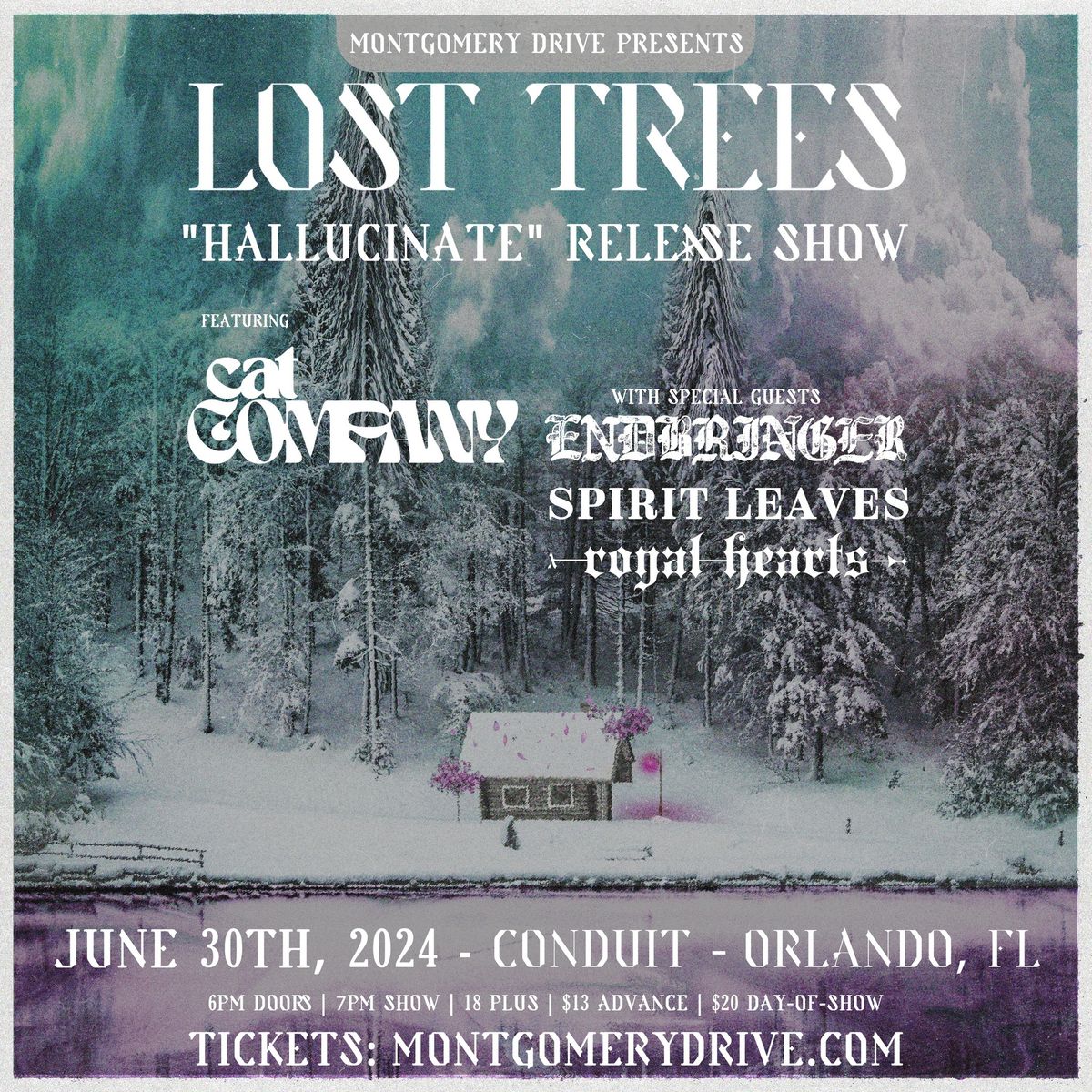 Lost Trees \u201cHallucinate\u201d Release Show ft Cat Company with Special Guests at Conduit - Orlando, FL
