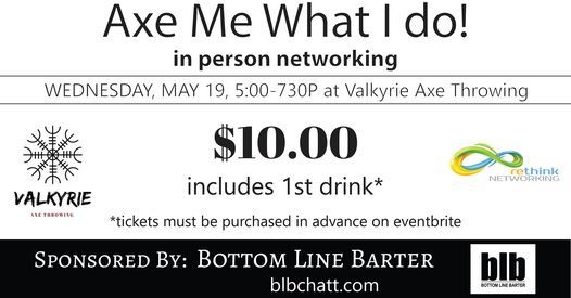 Axe me what I do....  In person networking