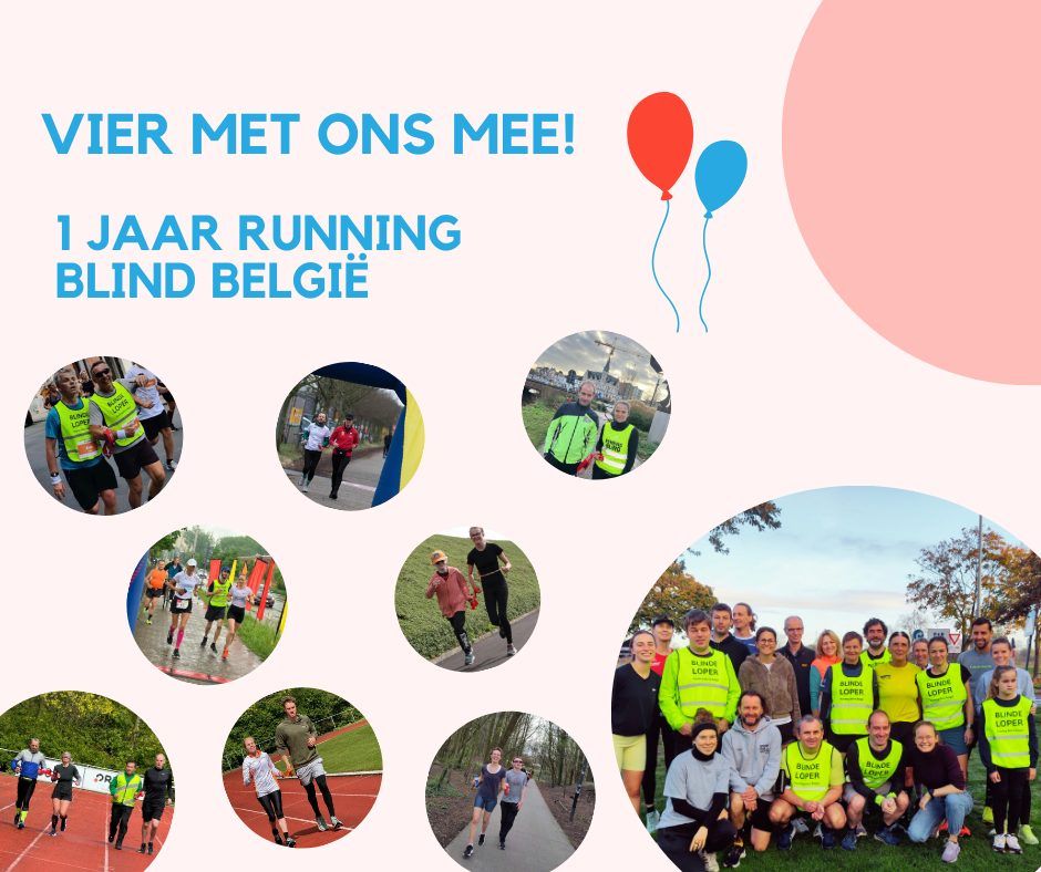 FEESTELIJKE RUN 1 JAAR RUNNING BLIND BELGI\u00cb \ud83c\udf88