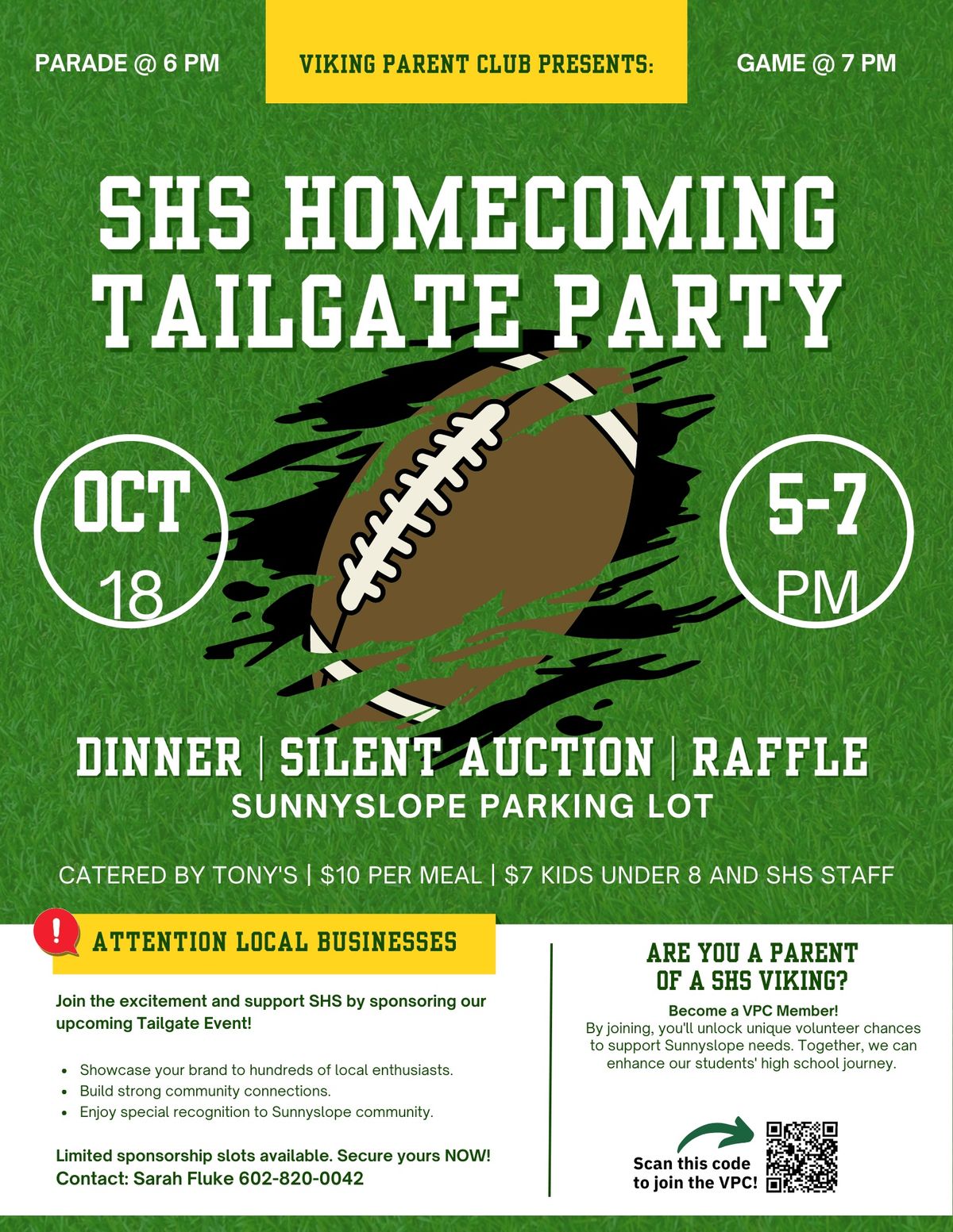 SHS Homecoming Tailgate - Join us for a night of fun!