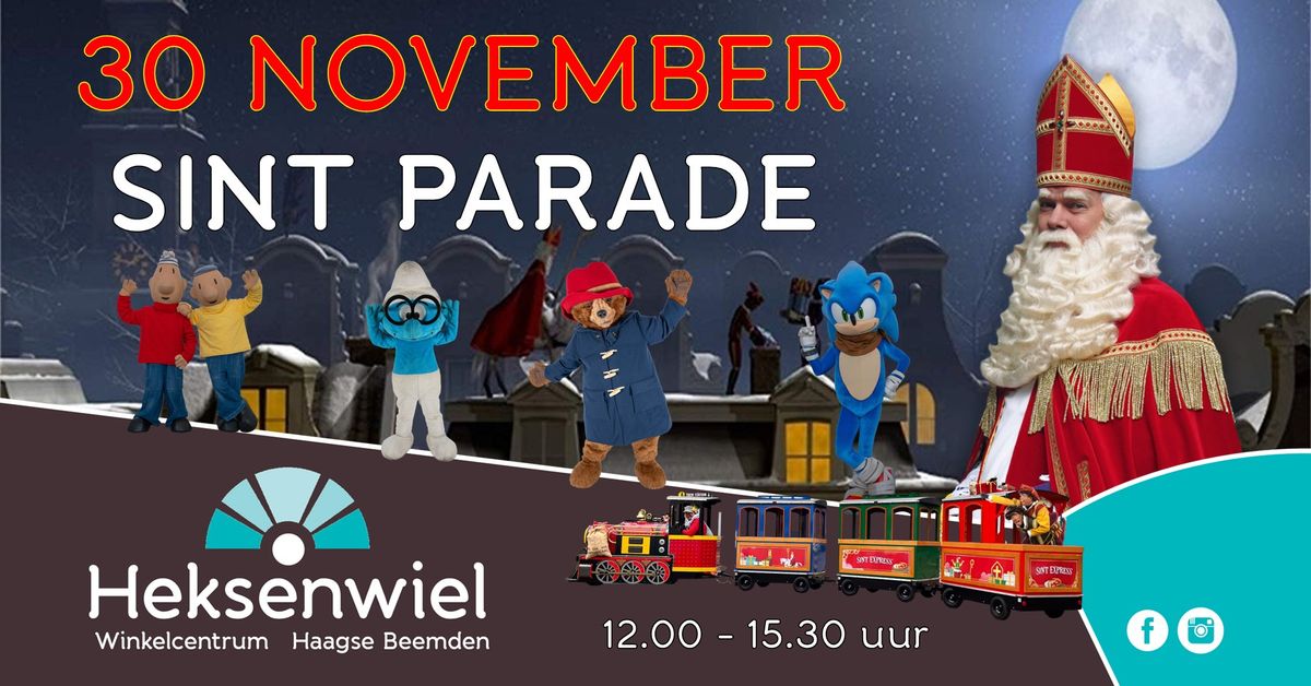 Sint Parade op winkelcentrum Heksenwiel