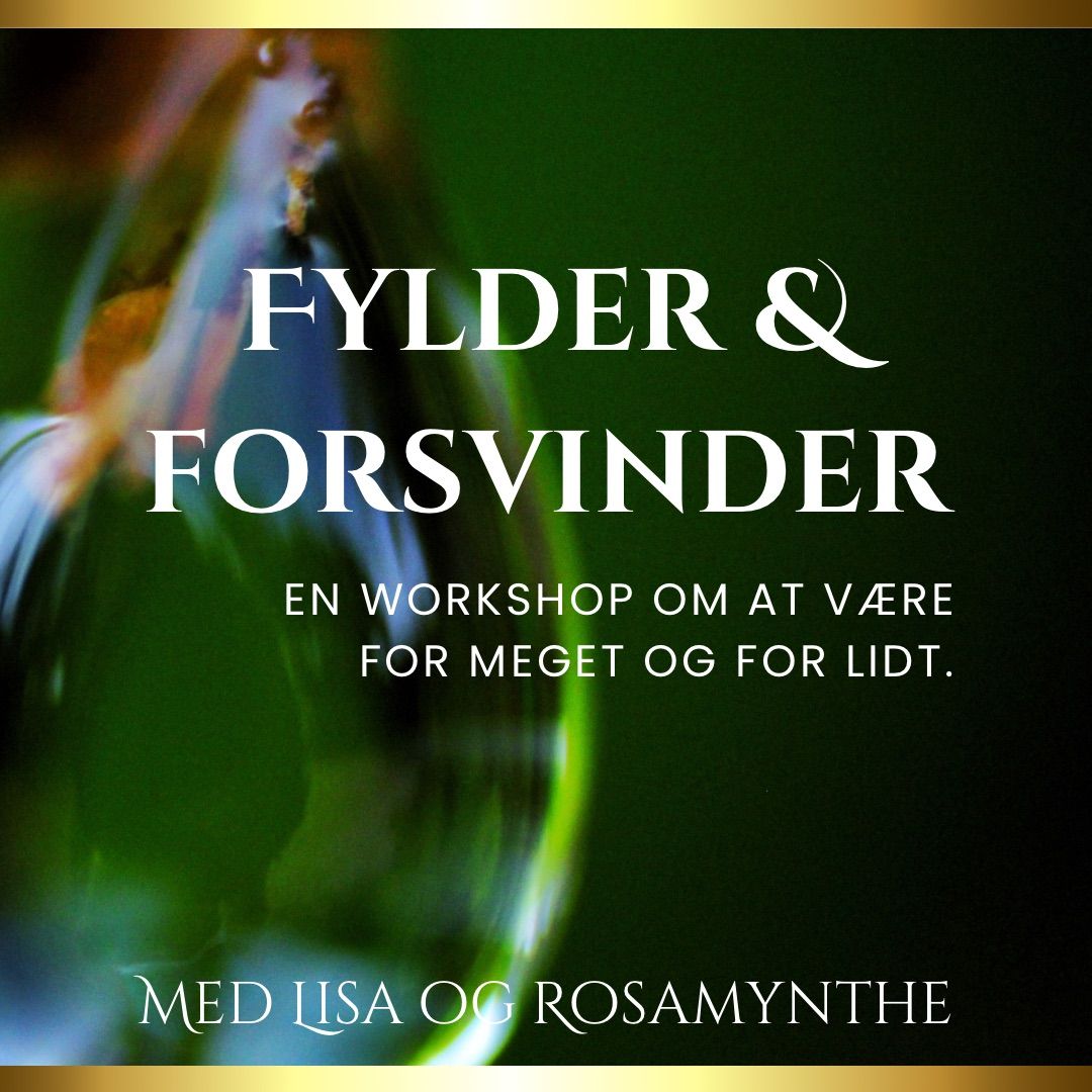 Fylder & Forsvinder - en workshop om at v\u00e6re for meget og for lidt