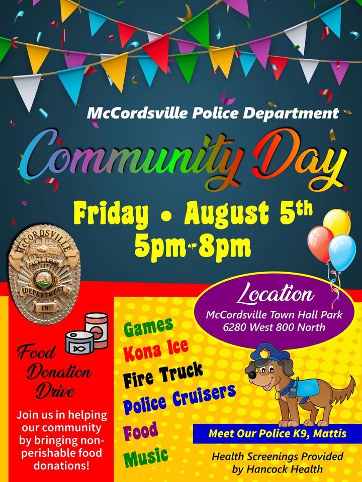 Community Day 2022, Town of McCordsville, Ingalls, 5 August 2022