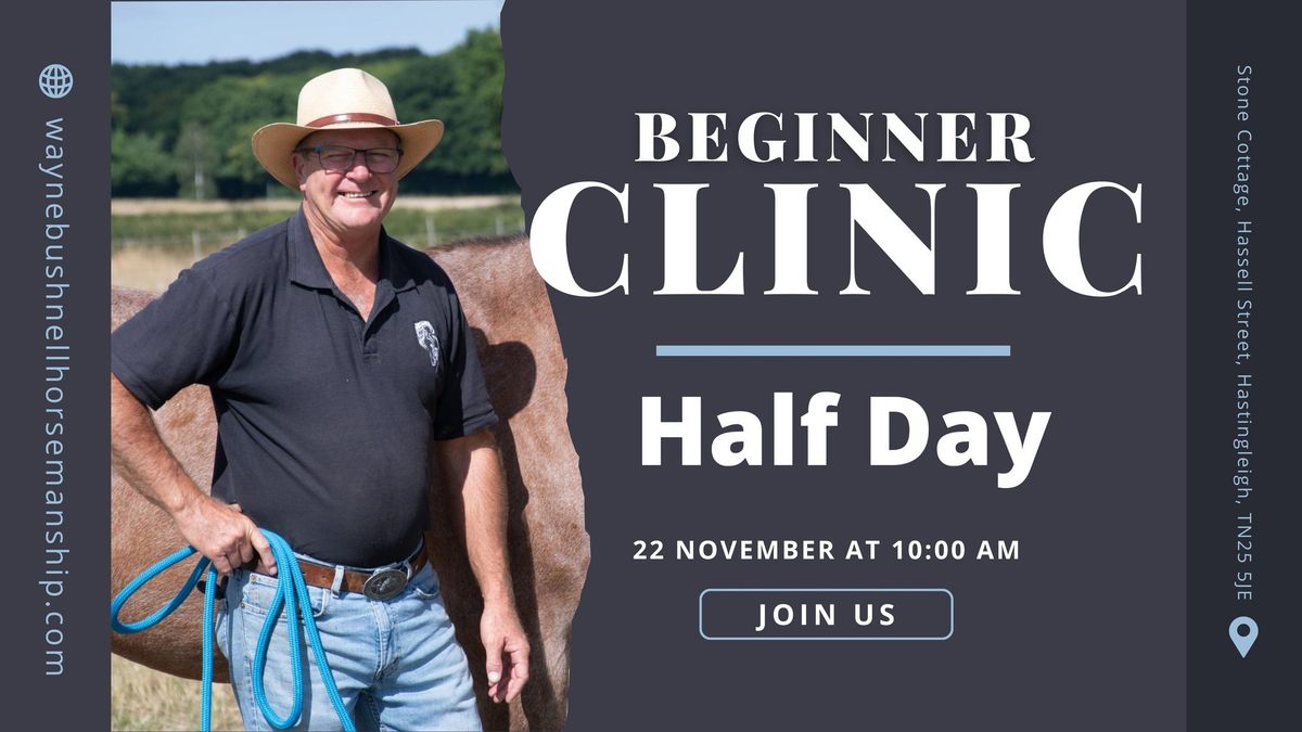 Beginner\u2019s Introduction to Natural Horsemanship: November Half Day Clinic