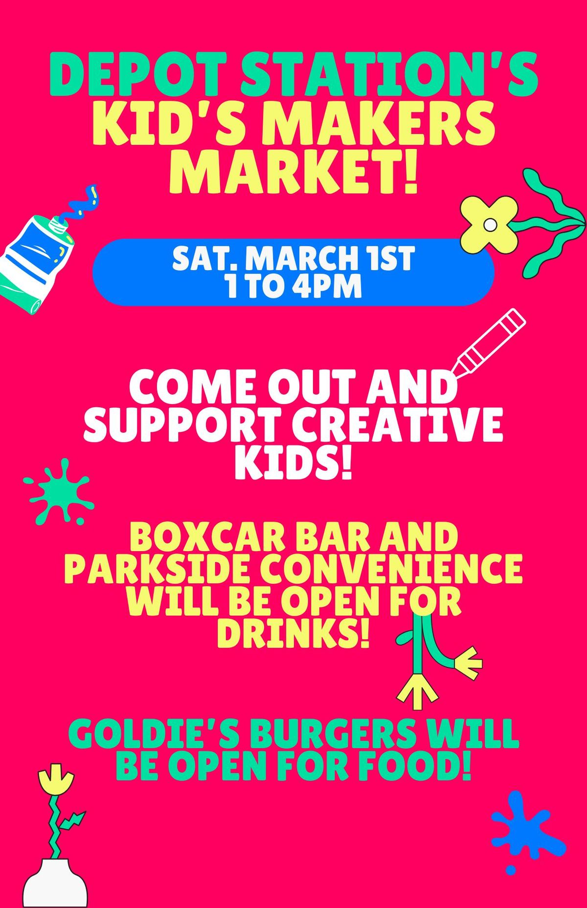 Sat 03.01 - Depot Station Kid's Market!