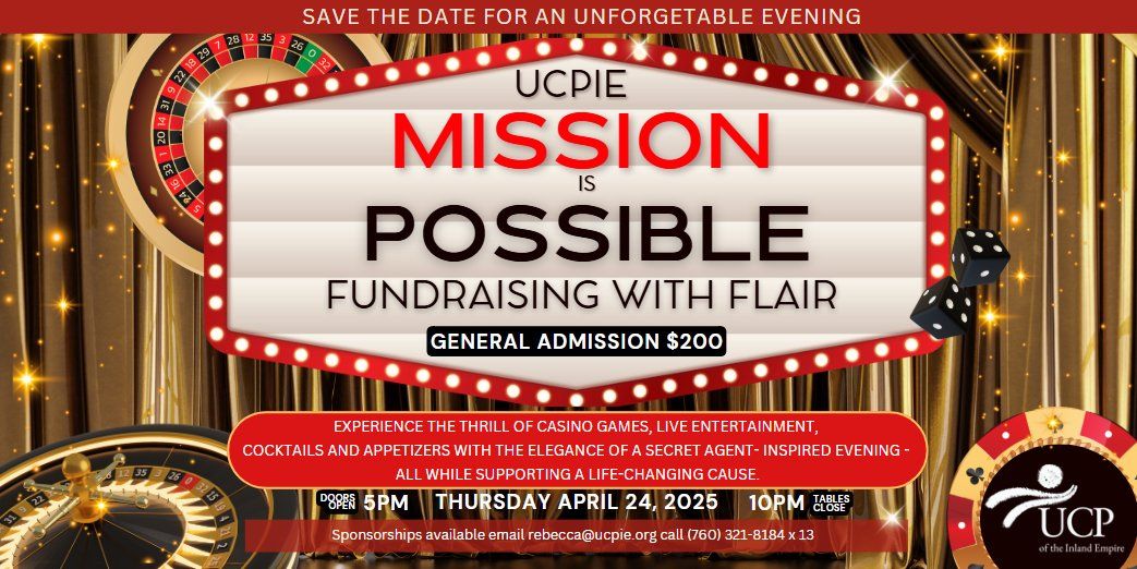 UCPIE Mission is Possible:  Fundraising with Flair - Casino Night