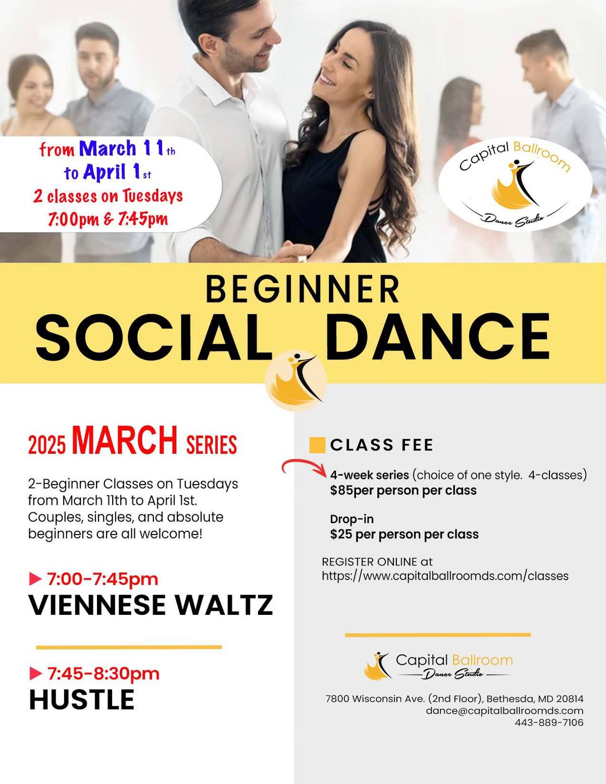 Beginner Social Dance Class -Hustle