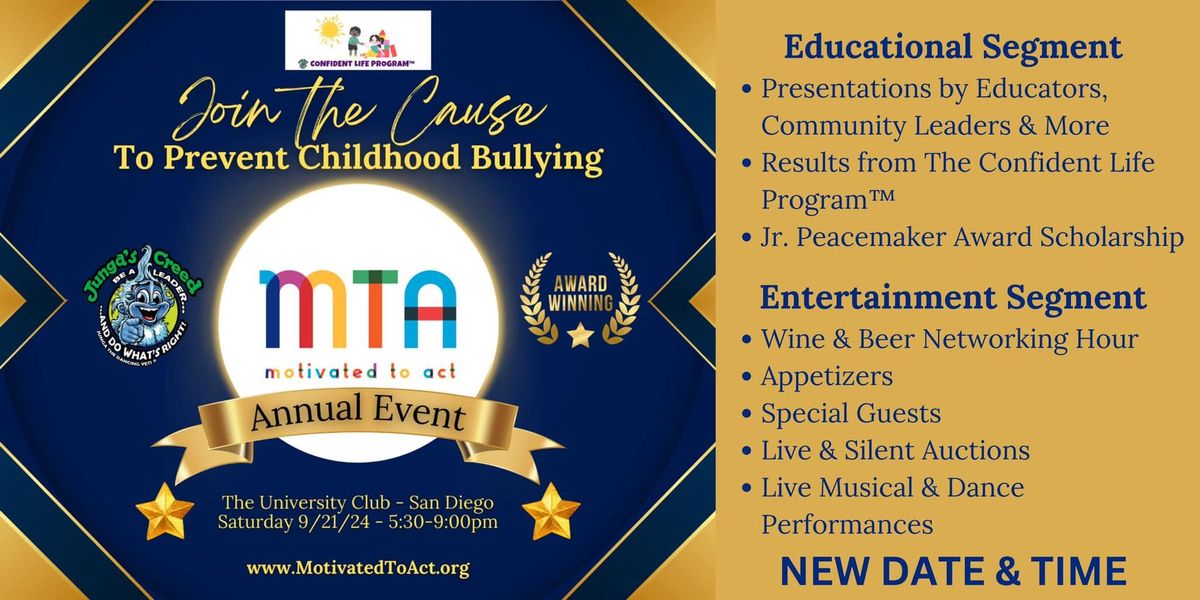 MTA Networking & Fundraiser to Prevent Childhood Bullying