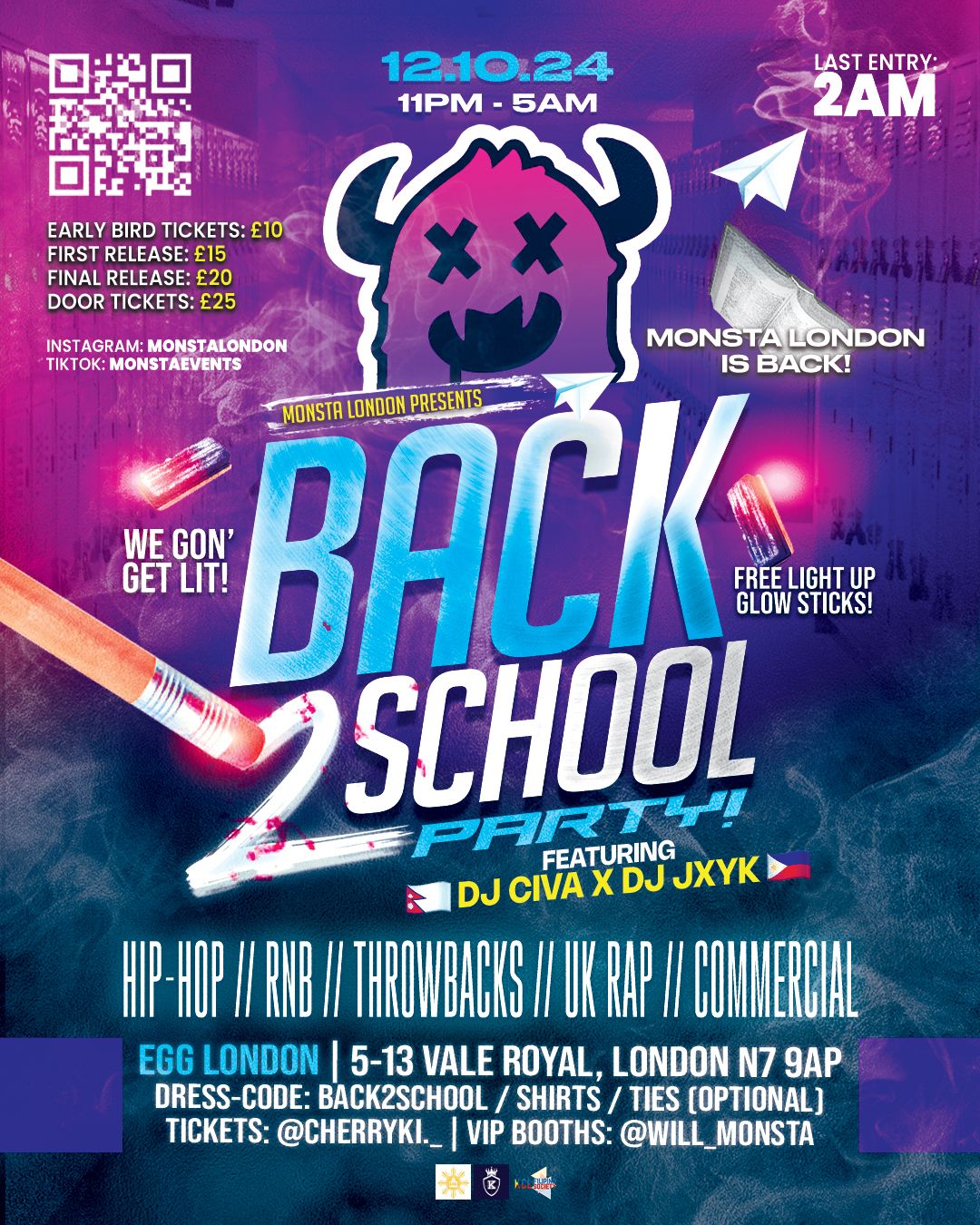 Monsta London Presents 'BACK2SCHOOL PARTY' 