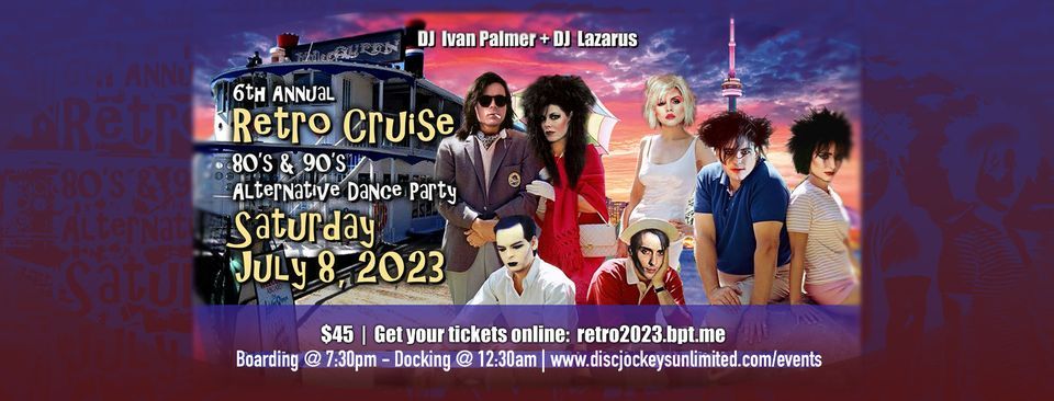 6th Annual Retro 80s and 90s Boat Cruise Dance Party Aboard the Jubilee Queen Cruise ship. 