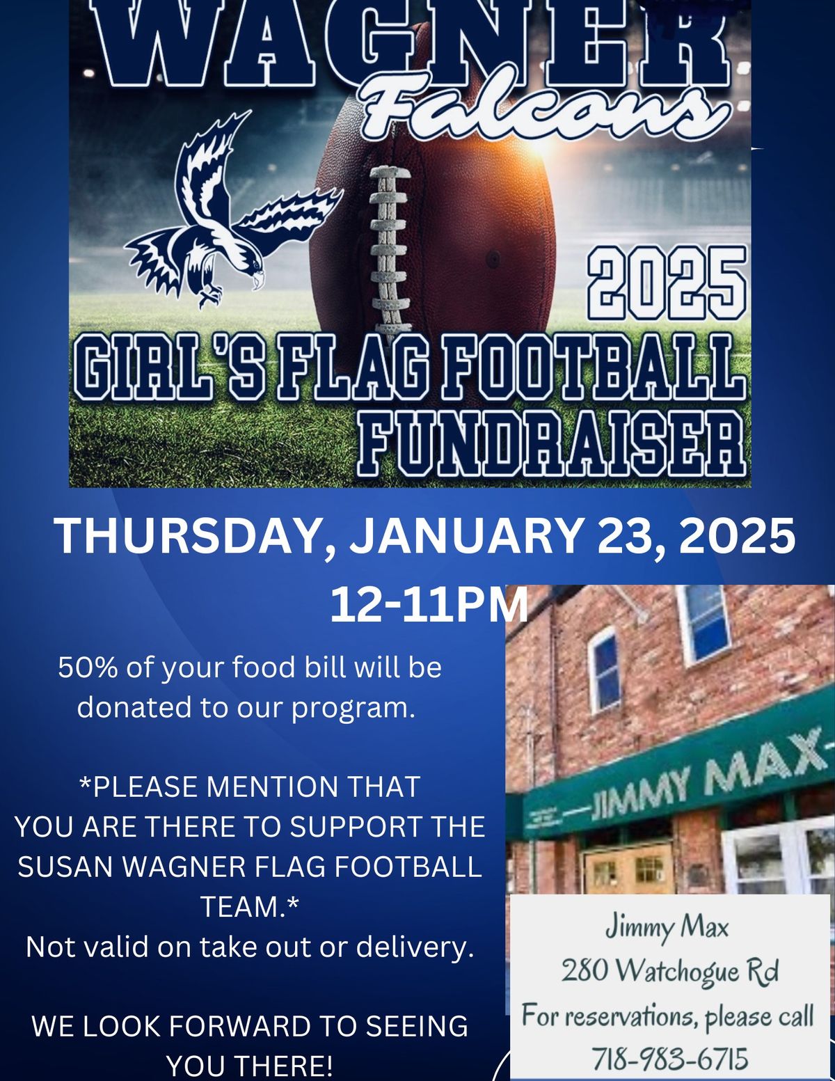 Wagner Falcons Girls Flag Football Fundraiser