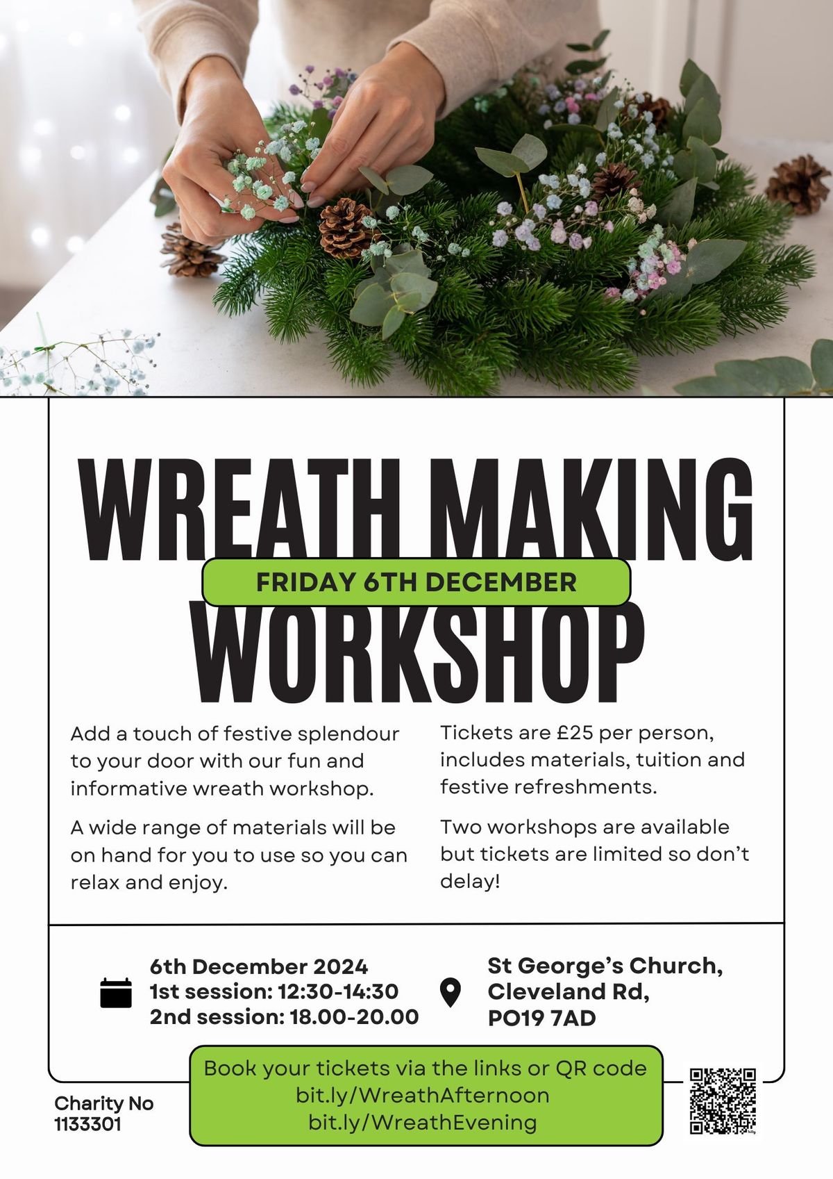 Christmas Wreath Workshop Dec 6th (evening)