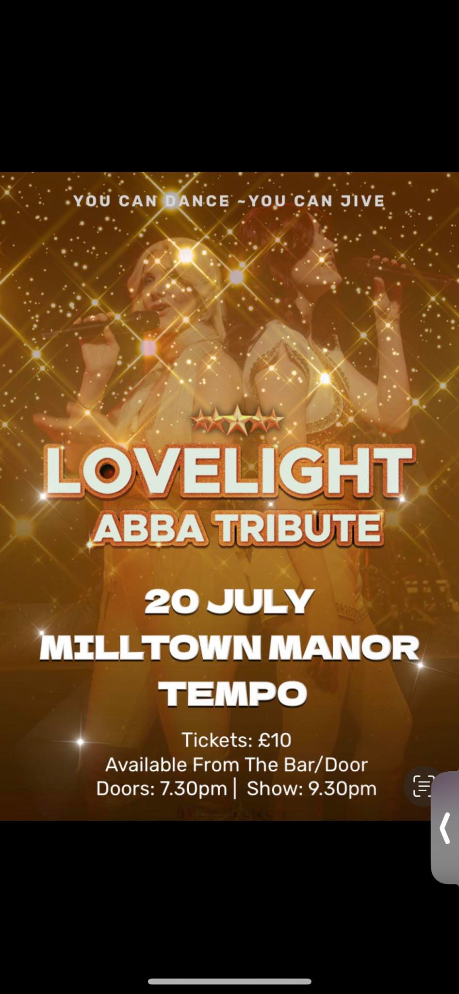 Milltown Manor - Abba Tribute Night
