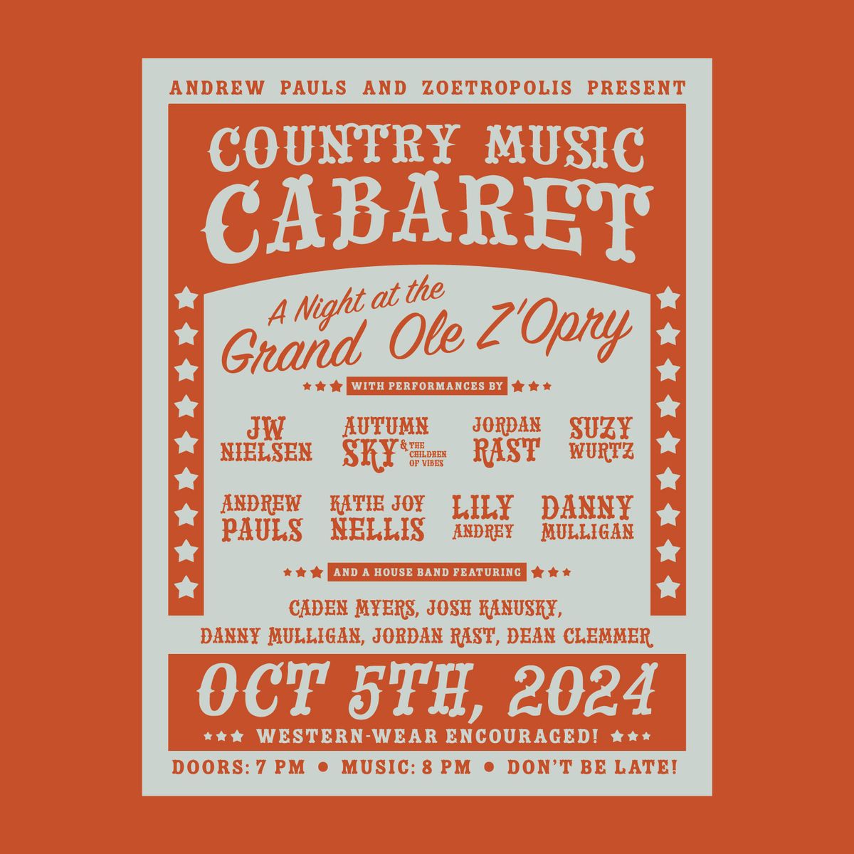 Country Music Cabaret: A Night At The Grand Ole Z'Opry