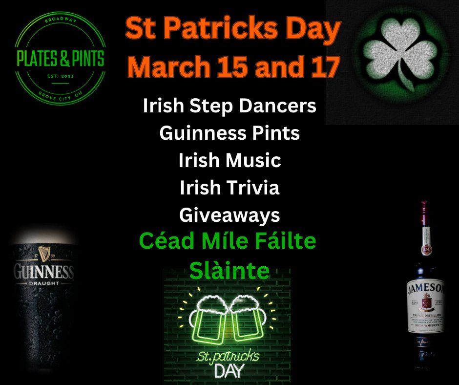 \u2618\ufe0f 2nd Annual St. Patrick\u2019s Day Bash at Plates and Pints! \ud83c\udf7b