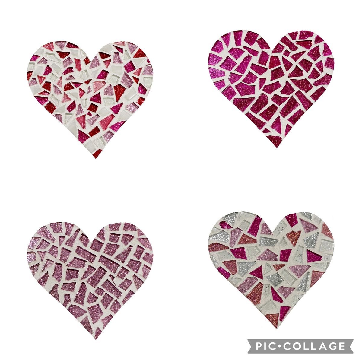 1\/21 Heart Mosaic Coaster Class 