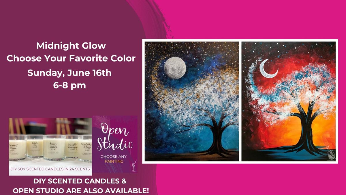 Midnight Glow Set or Single, Choose Your Fav.-DIY Scented Candles & Open Studio are also available!