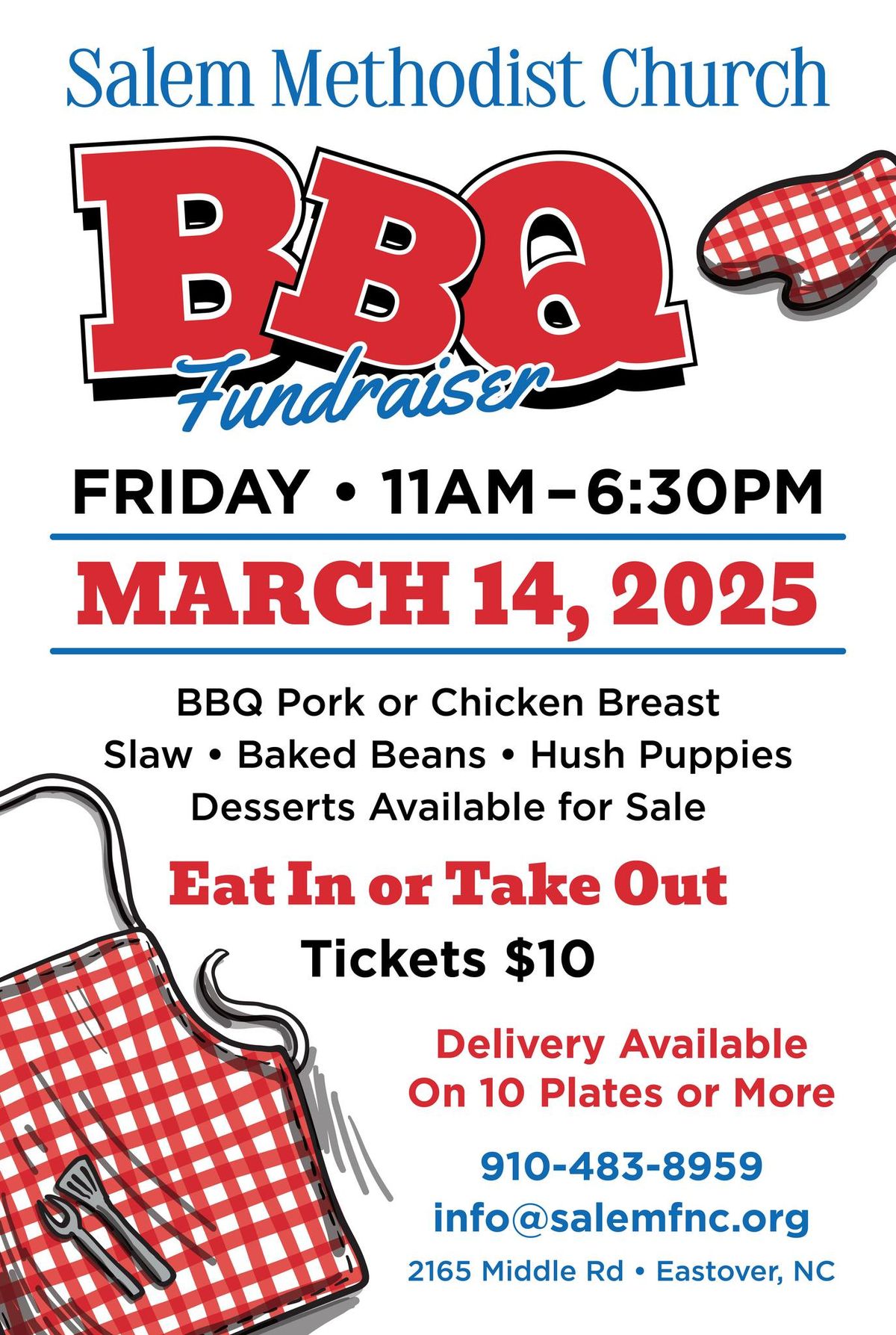  BBQ Fundraiser at Salem Methodist Church